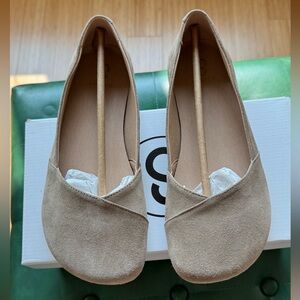 For wide feet! Barefoot real suede ballet flats Shapen, eu 39, us 9